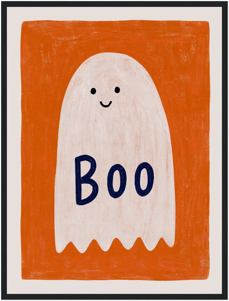 Gespenst mit Boo Schriftzug Poster