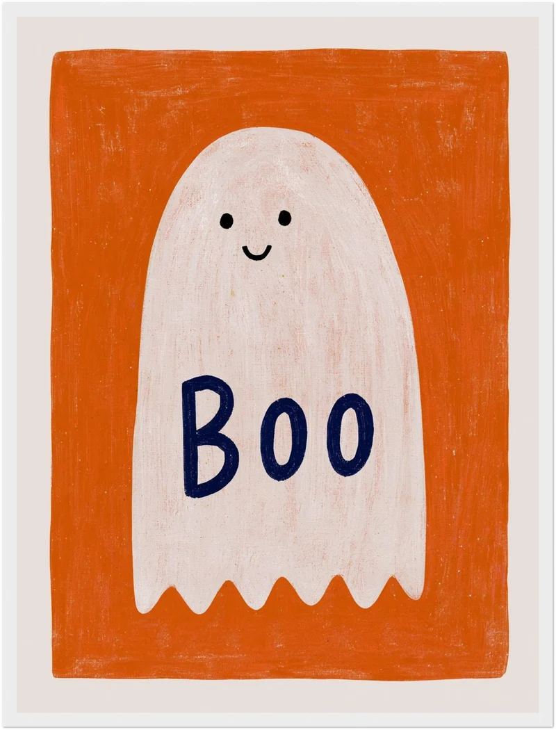 Gespenst mit Boo Schriftzug Poster