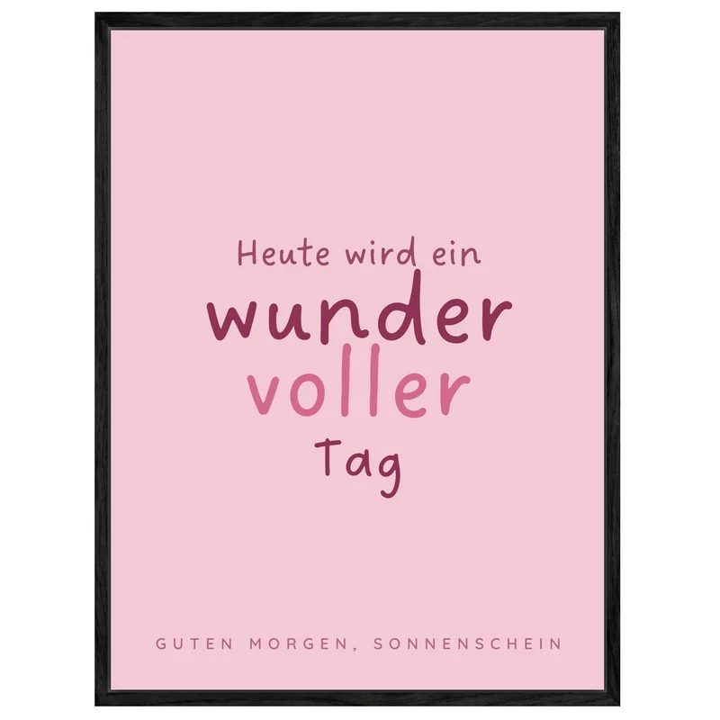 Wundervoller Tag Spruch Leinwand