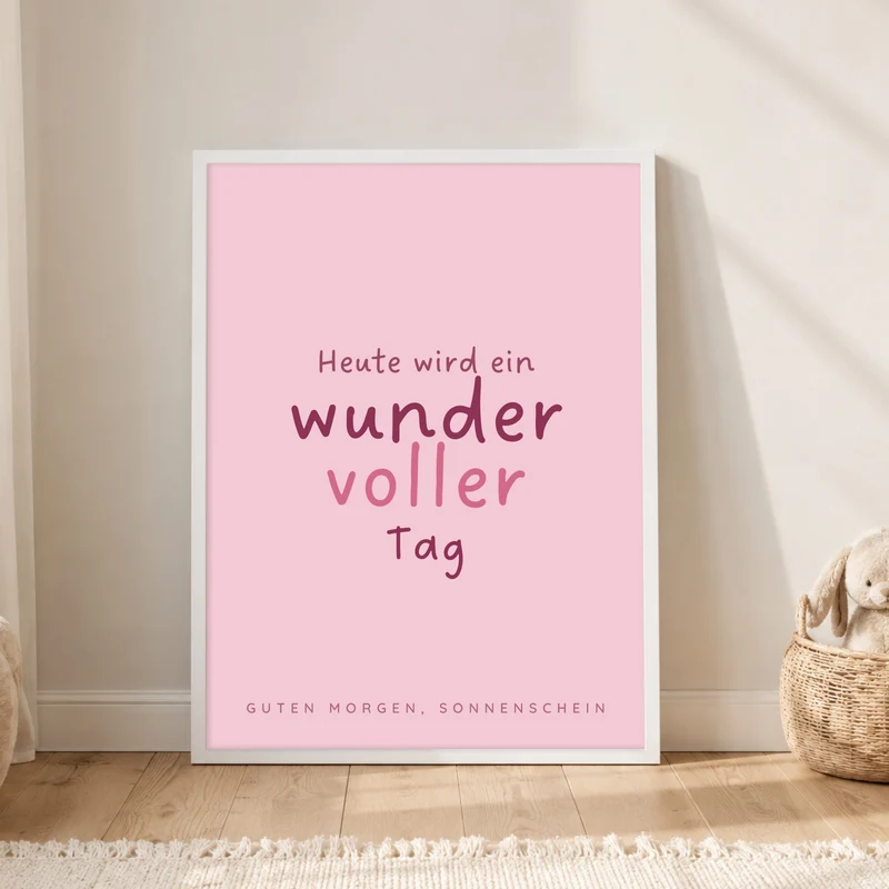 Wundervoller Tag Spruch Poster