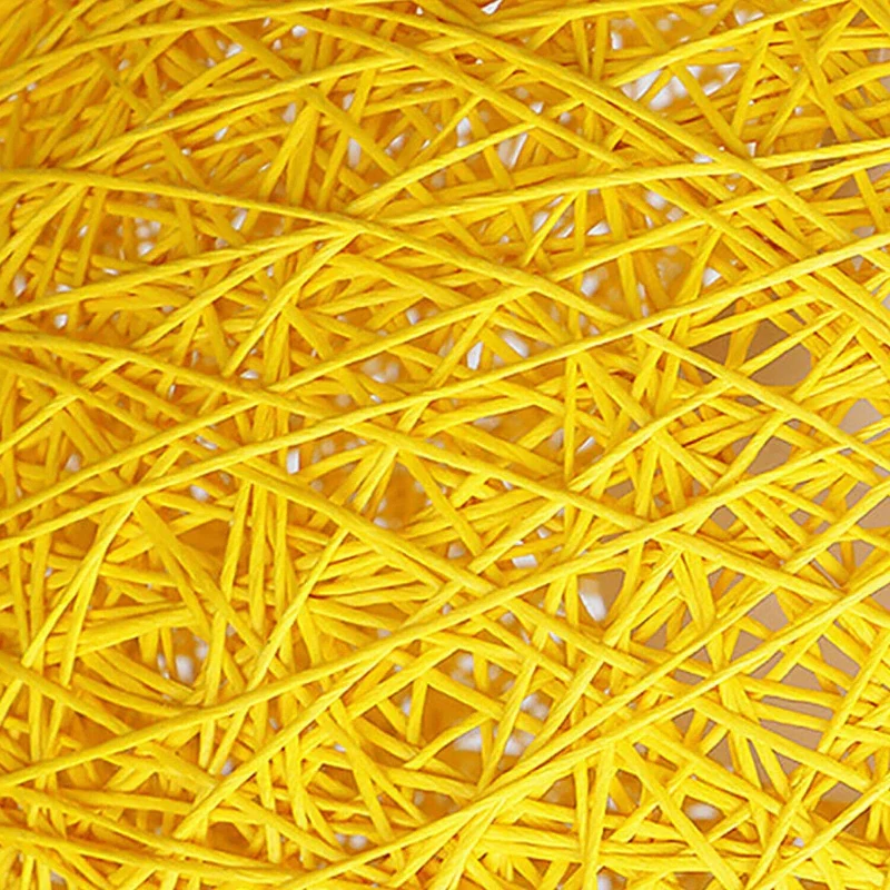 Hängelampen rattan, gelb, 2 flammige, Ø 20cm|E27~2063