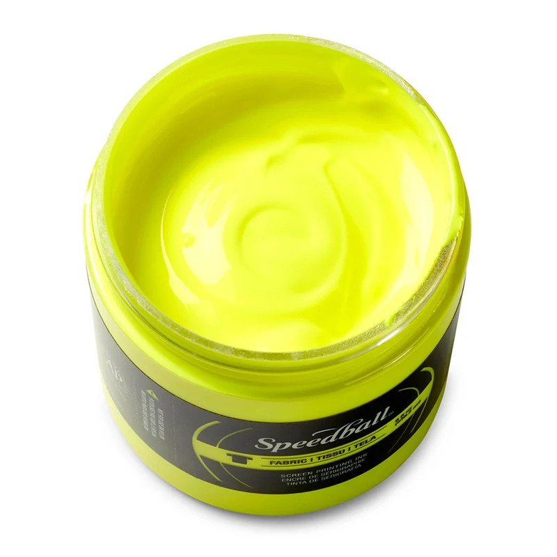 Speedball - Fabric Screen Printing Ink 236ml (8oz) - Fluorescent Yellow