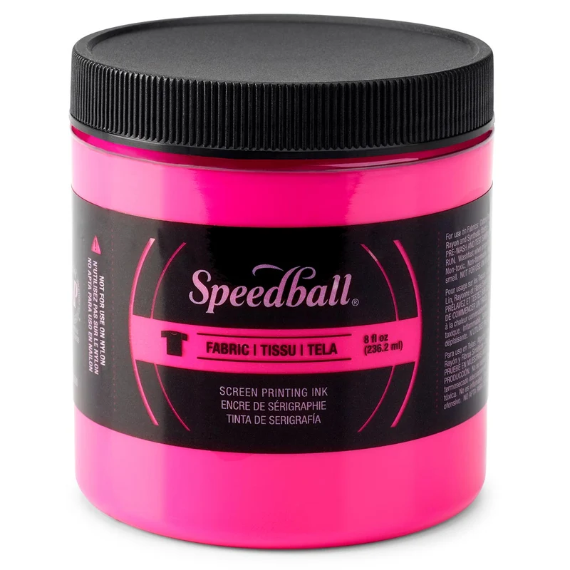 Speedball - Fabric Screen Printing Ink 236ml (8oz) - Fluorescent Magenta
