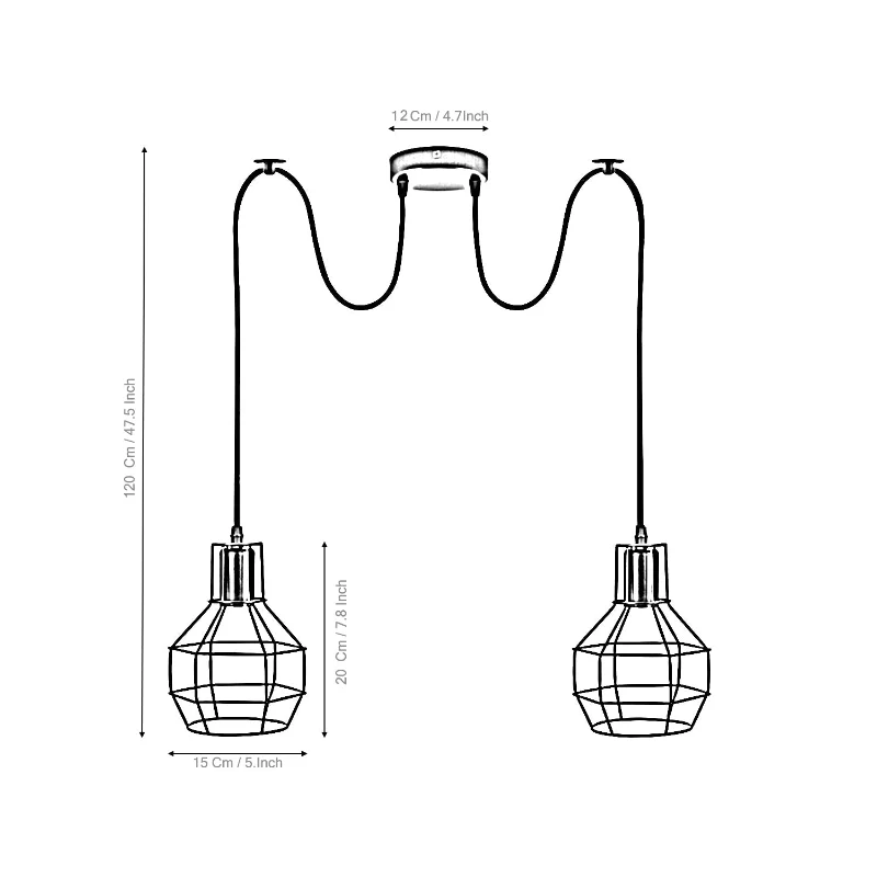 Industrielle DIY Spinnenleuchte - 2 Wege |Rustikal rot|E27~2250
