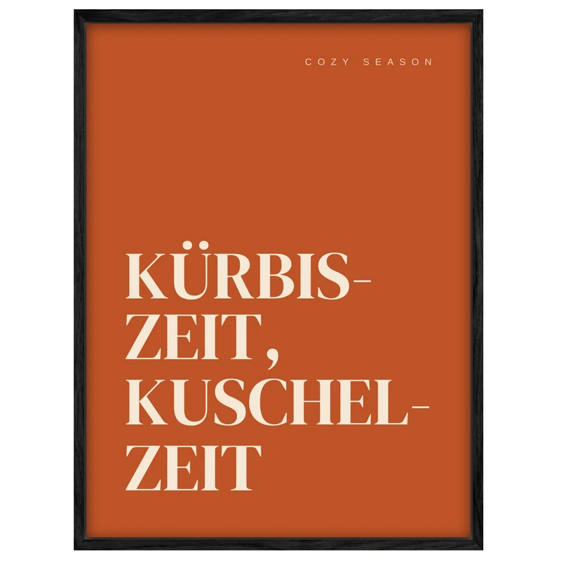 Kürbiszeit Kuschelzeit Herbst Leinwand
