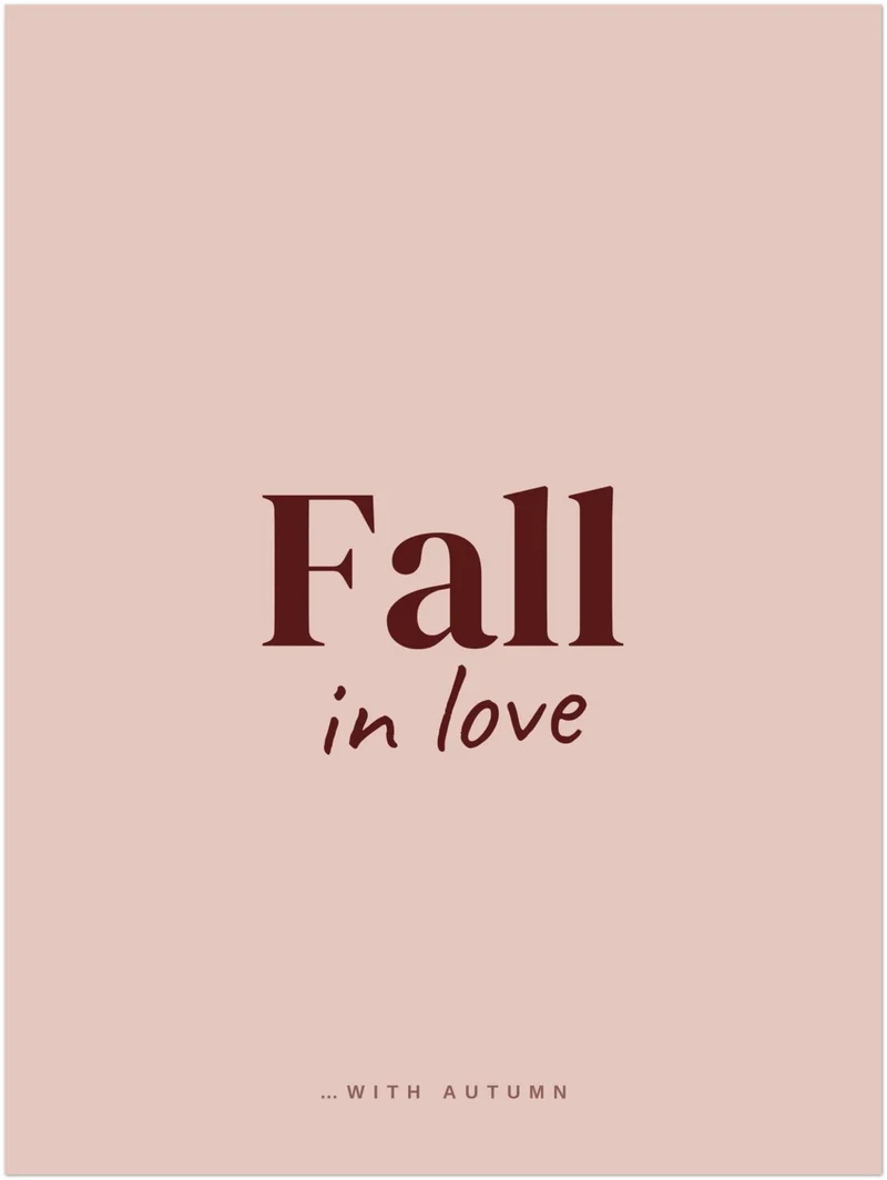Fall in Love Herbst Leinwand
