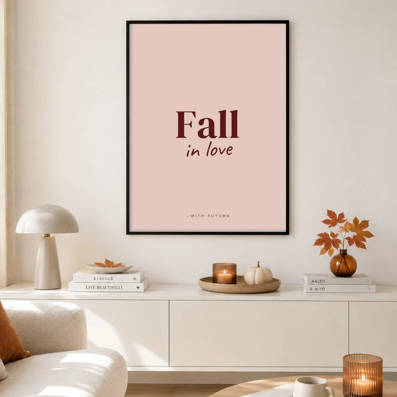 Fall in Love Herbst Poster