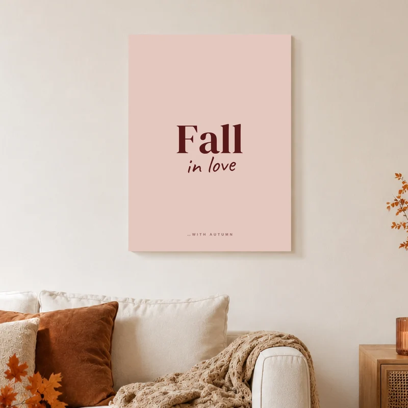 Fall in Love Herbst Poster