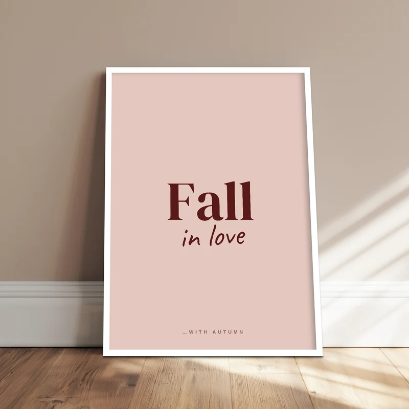 Fall in Love Herbst Poster