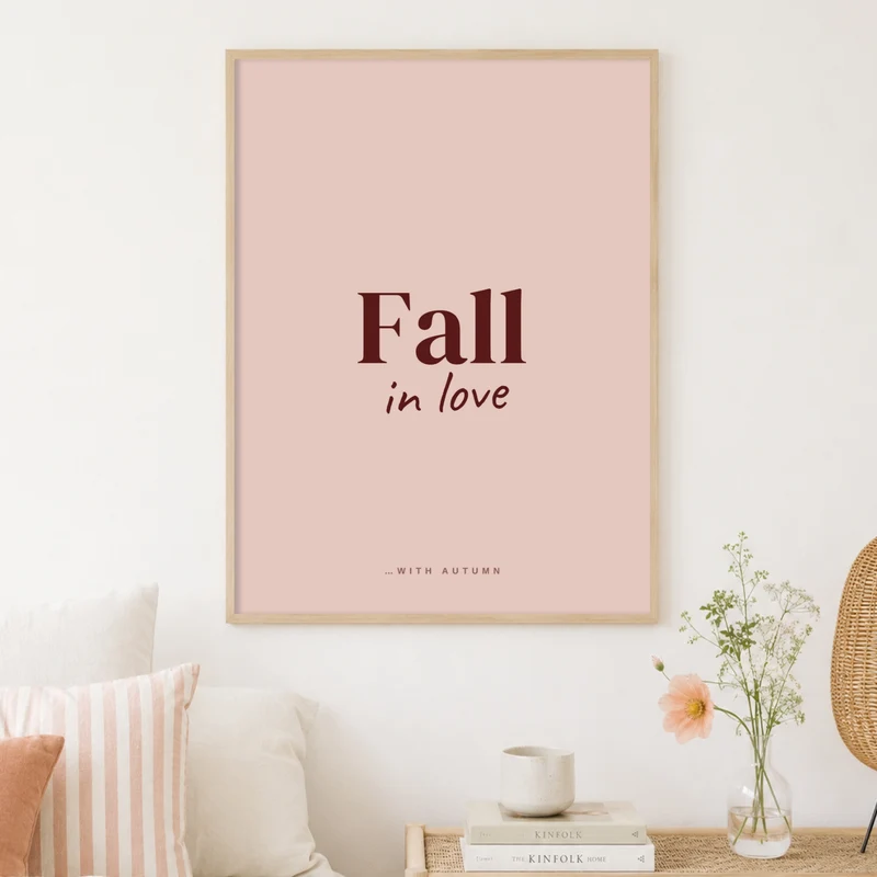 Fall in Love Herbst Poster