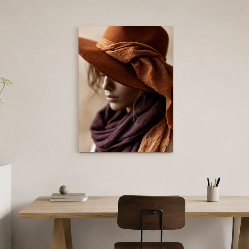 Frau im Herbstlicht Poster
