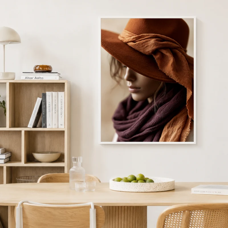 Frau im Herbstlicht Poster