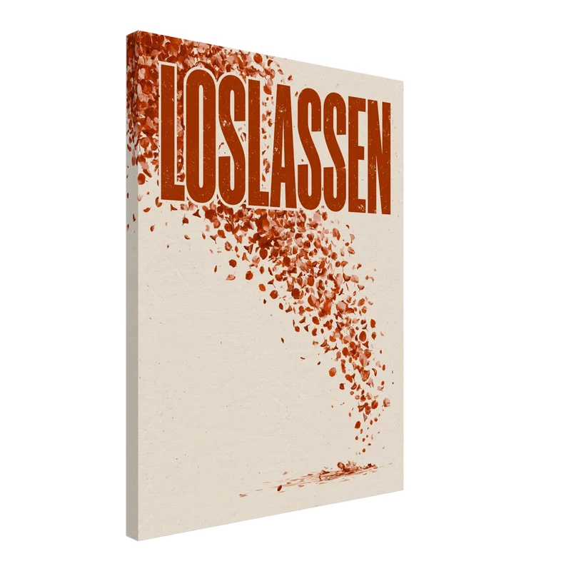 Loslassen Herbstblätter Leinwand