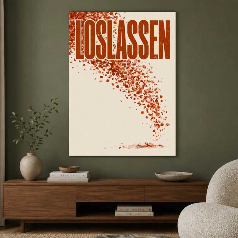 Loslassen Herbstblätter Leinwand