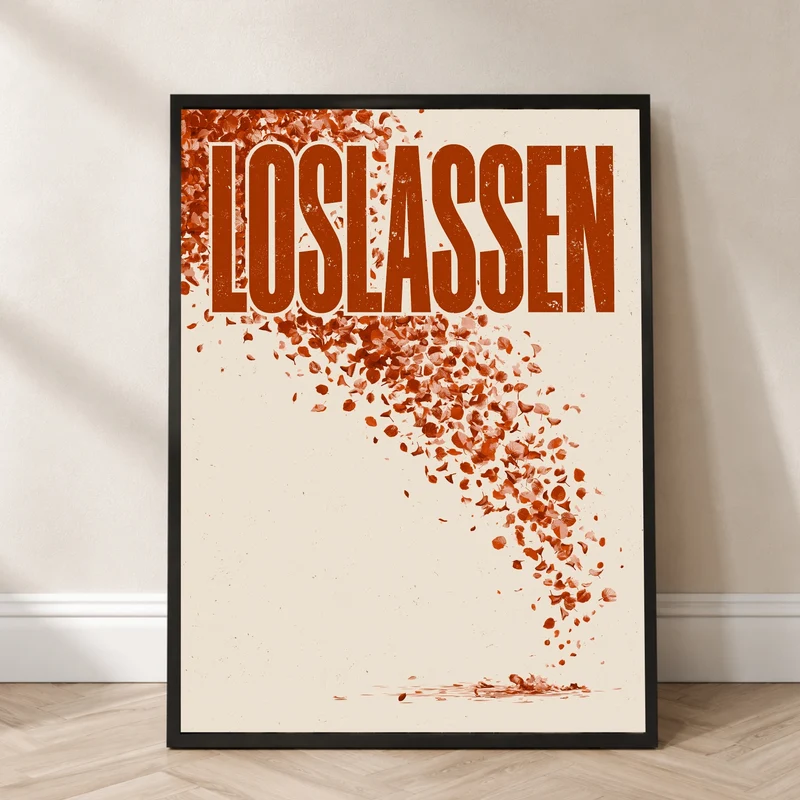 Loslassen Herbstblätter Poster