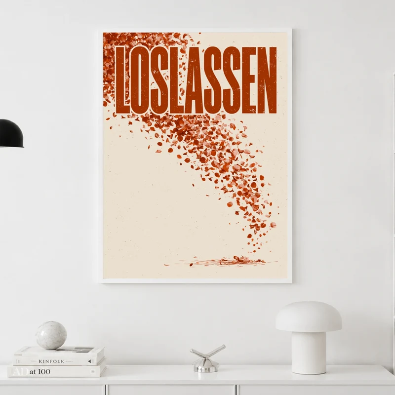 Loslassen Herbstblätter Poster
