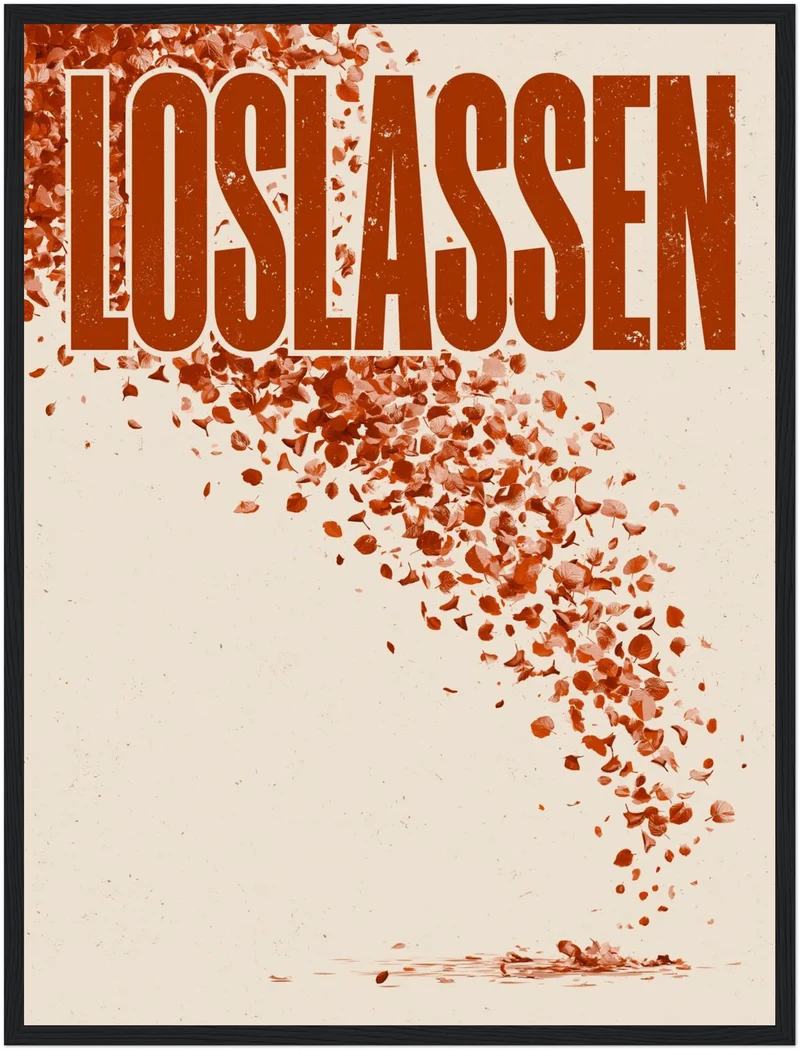 Loslassen Herbstblätter Poster