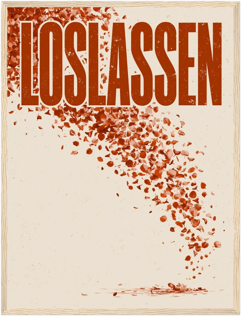 Loslassen Herbstblätter Poster