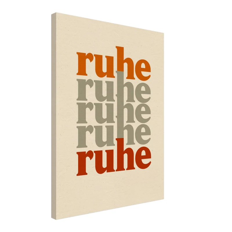 Ruhe Typografie Retro Leinwand