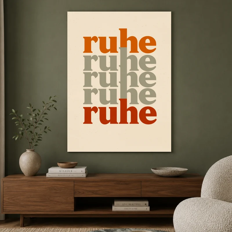 Ruhe Typografie Retro Leinwand