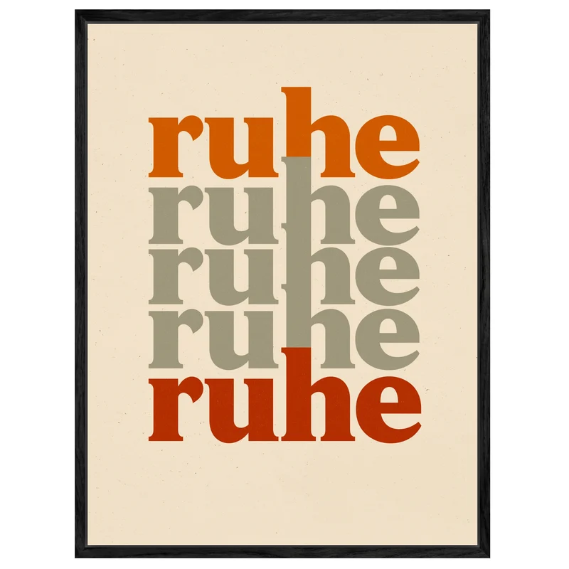 Ruhe Typografie Retro Leinwand