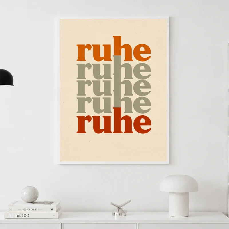 Ruhe Typografie Retro Poster