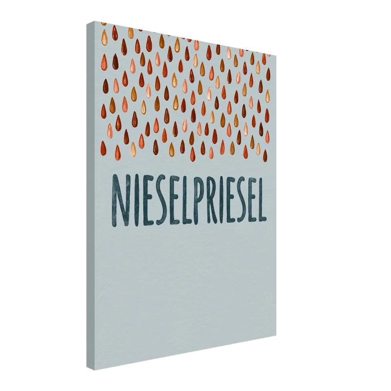 Nieselpriesel Regentropfen Leinwand