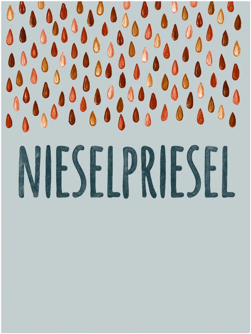 Nieselpriesel Regentropfen Poster