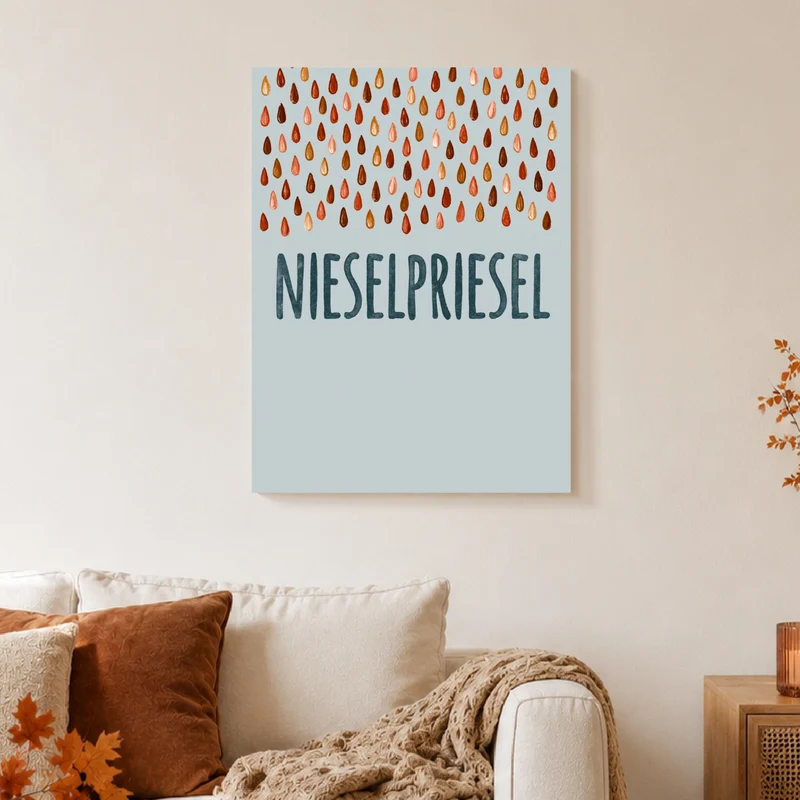 Nieselpriesel Regentropfen Poster