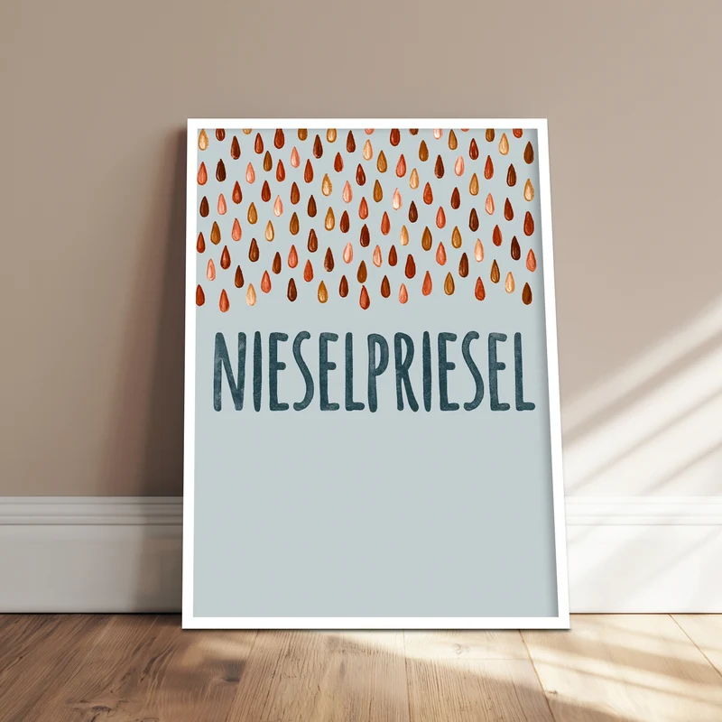 Nieselpriesel Regentropfen Poster