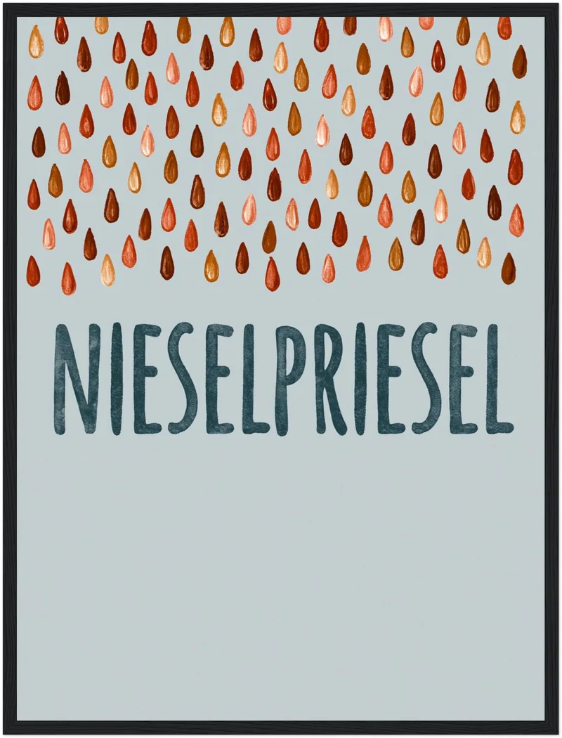 Nieselpriesel Regentropfen Poster