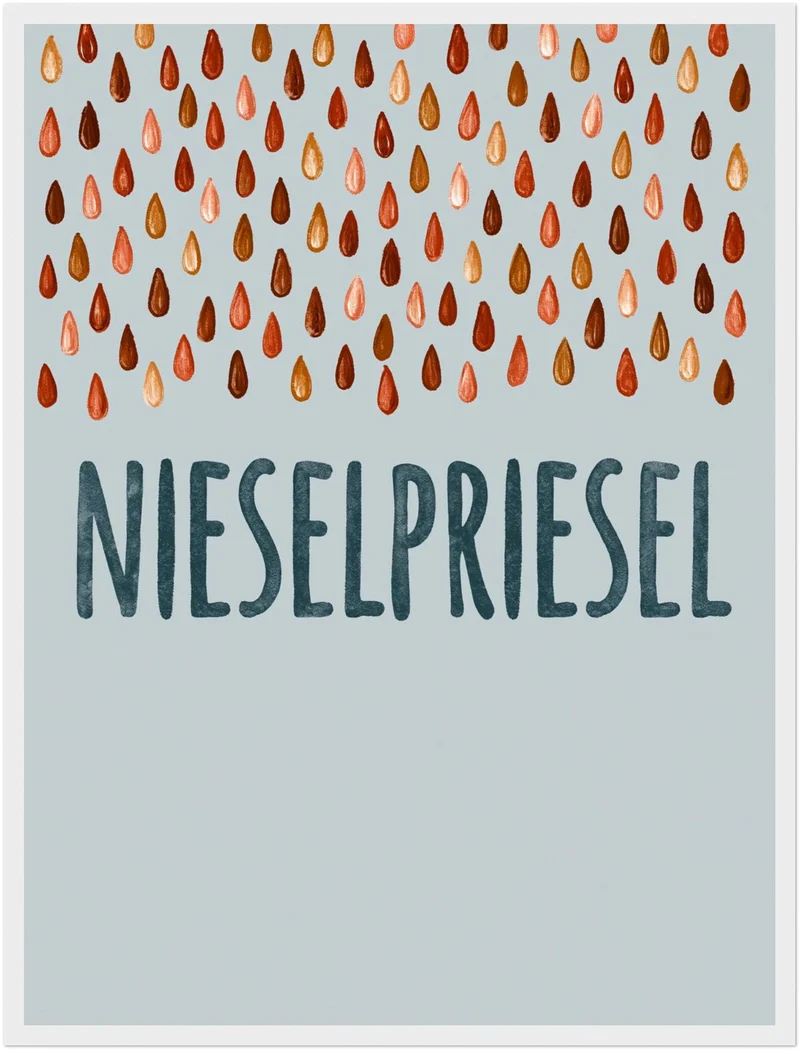 Nieselpriesel Regentropfen Poster