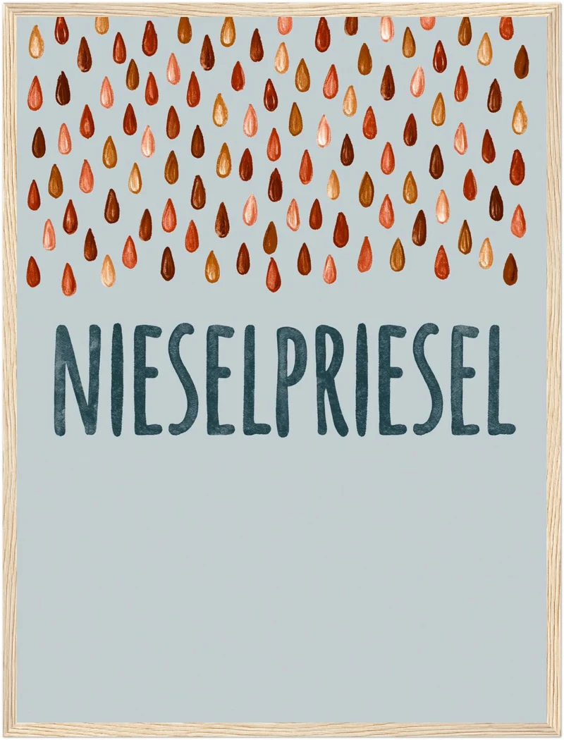Nieselpriesel Regentropfen Poster