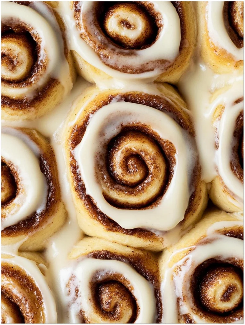 Zimtschnecken mit Zuckerguss Leinwand