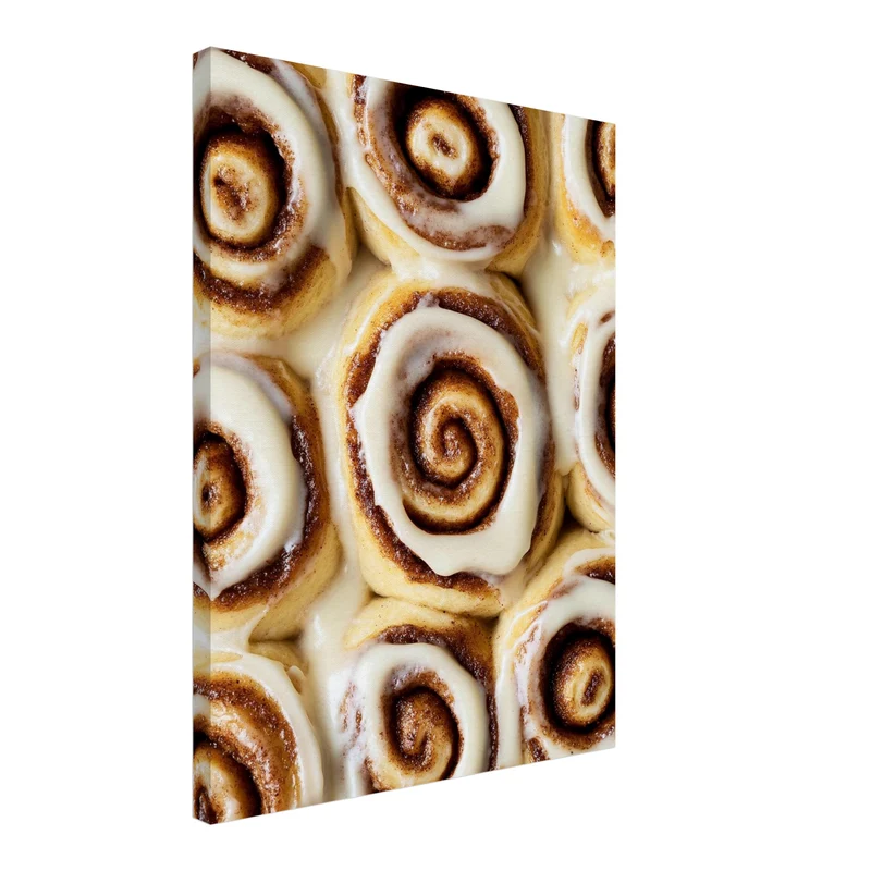 Zimtschnecken mit Zuckerguss Leinwand