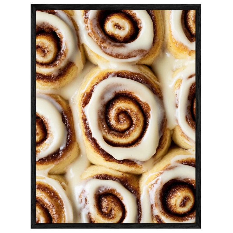 Zimtschnecken mit Zuckerguss Leinwand