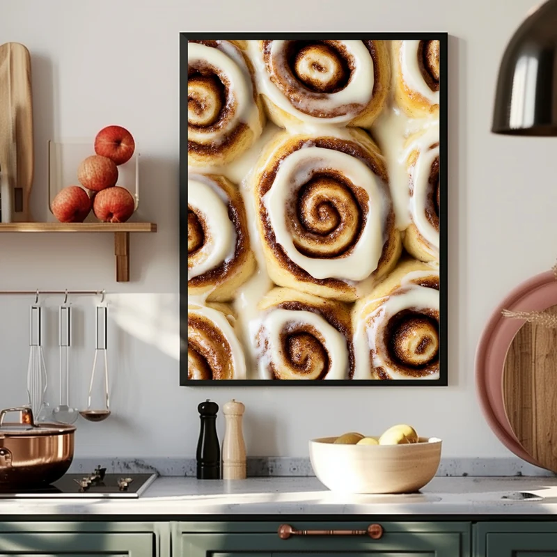 Zimtschnecken mit Zuckerguss Poster