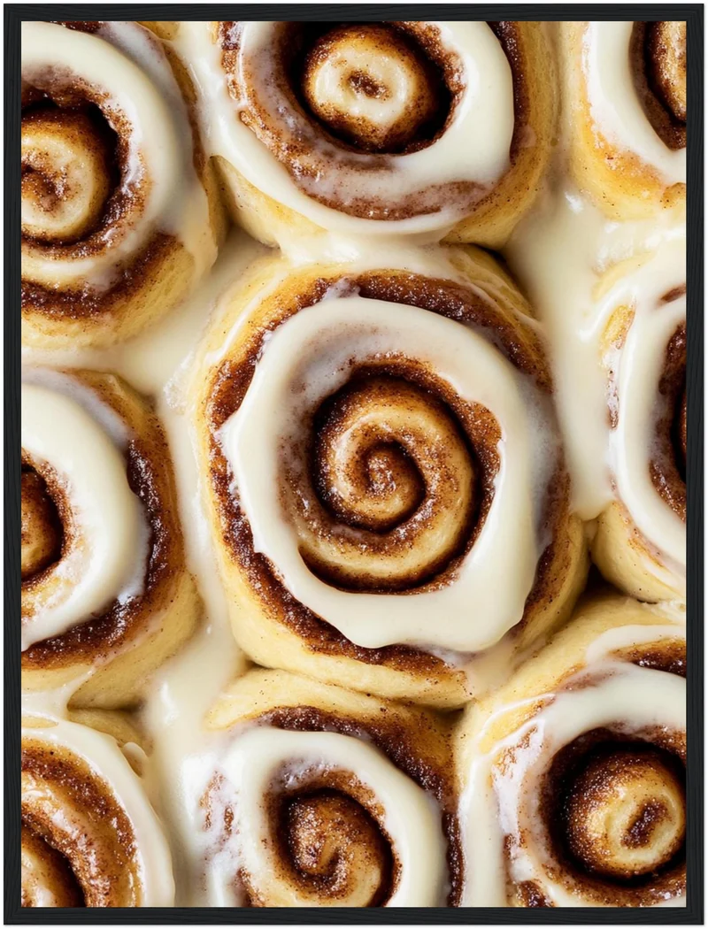 Zimtschnecken mit Zuckerguss Poster