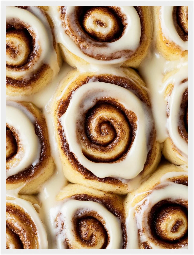 Zimtschnecken mit Zuckerguss Poster