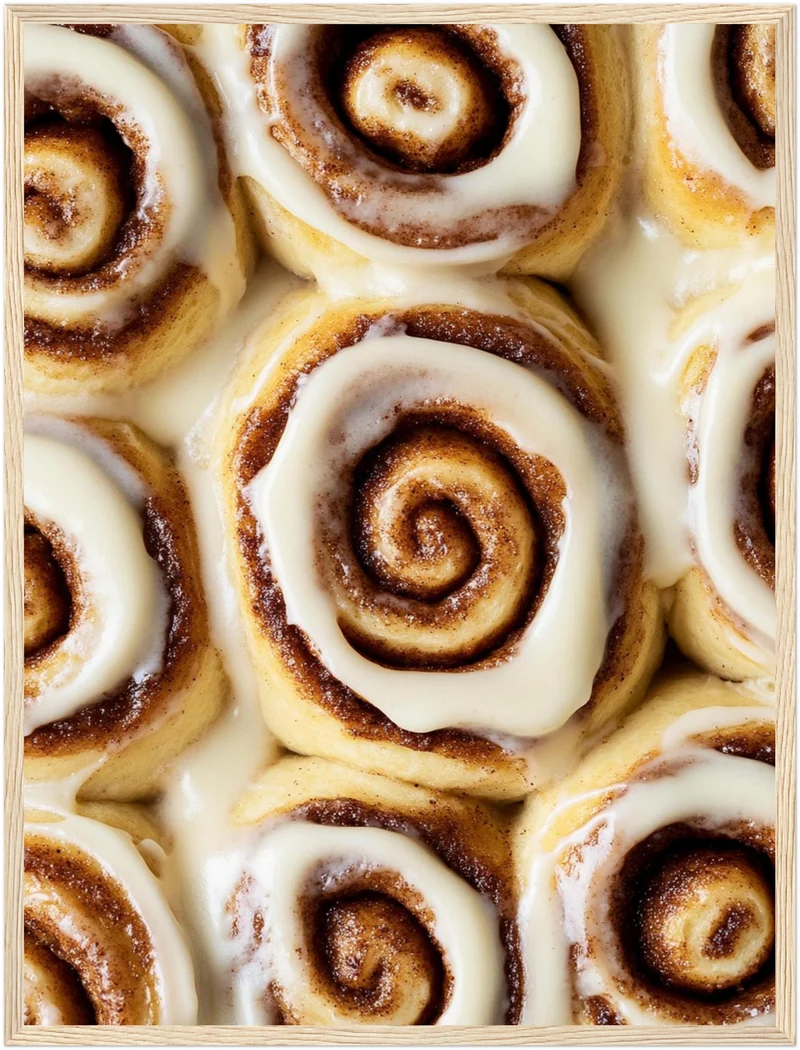 Zimtschnecken mit Zuckerguss Poster
