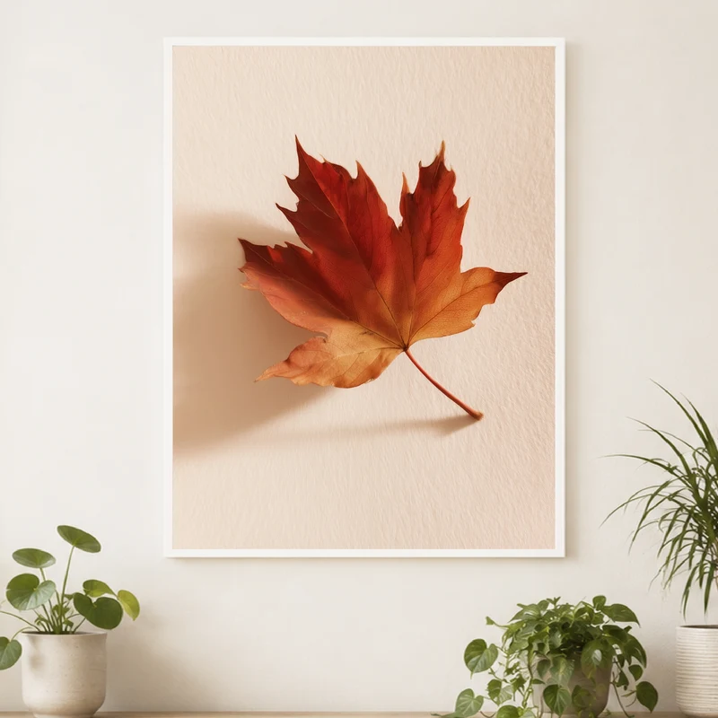 Herbstblatt im Licht Poster