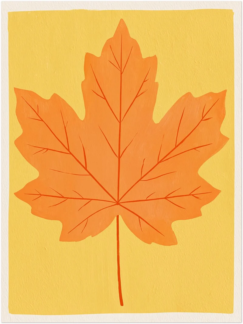 Goldenes Ahornblatt Herbst Leinwand
