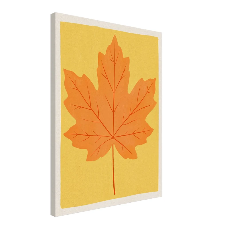 Goldenes Ahornblatt Herbst Leinwand