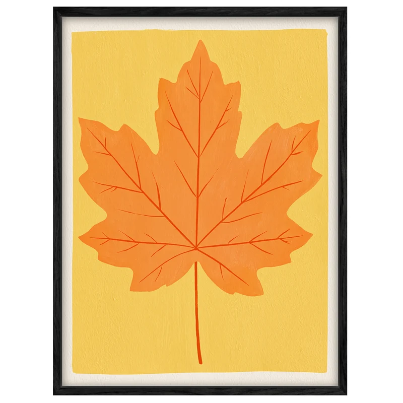 Goldenes Ahornblatt Herbst Leinwand