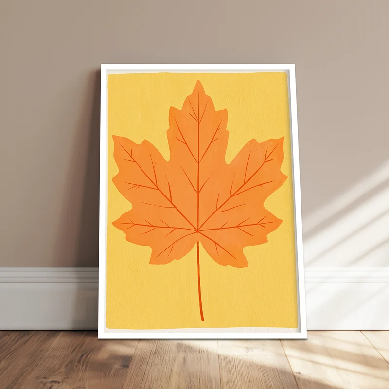 Goldenes Ahornblatt Herbst Poster