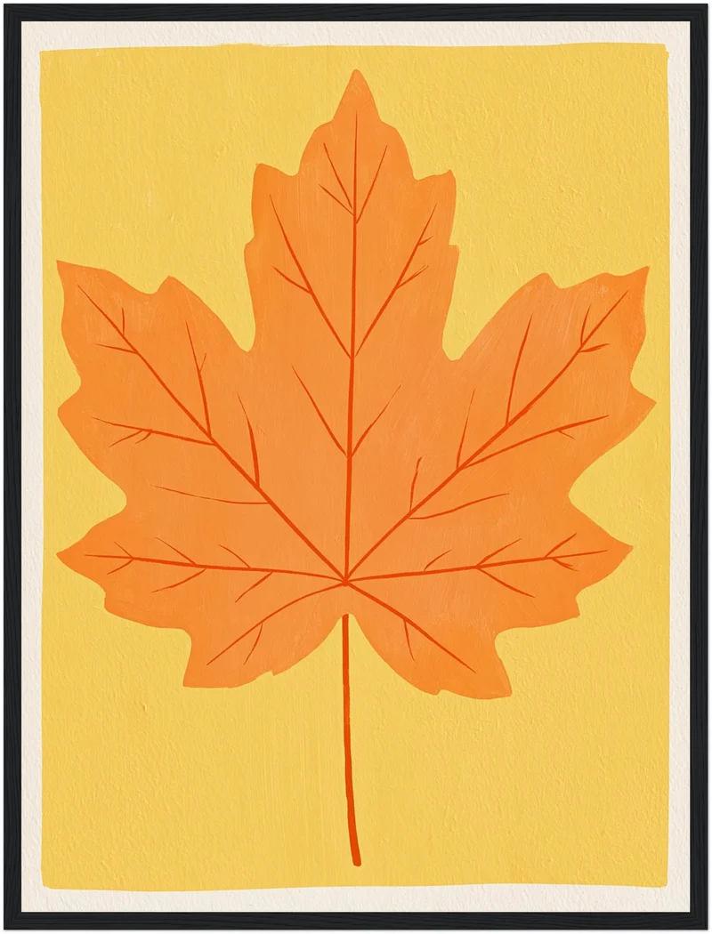 Goldenes Ahornblatt Herbst Poster
