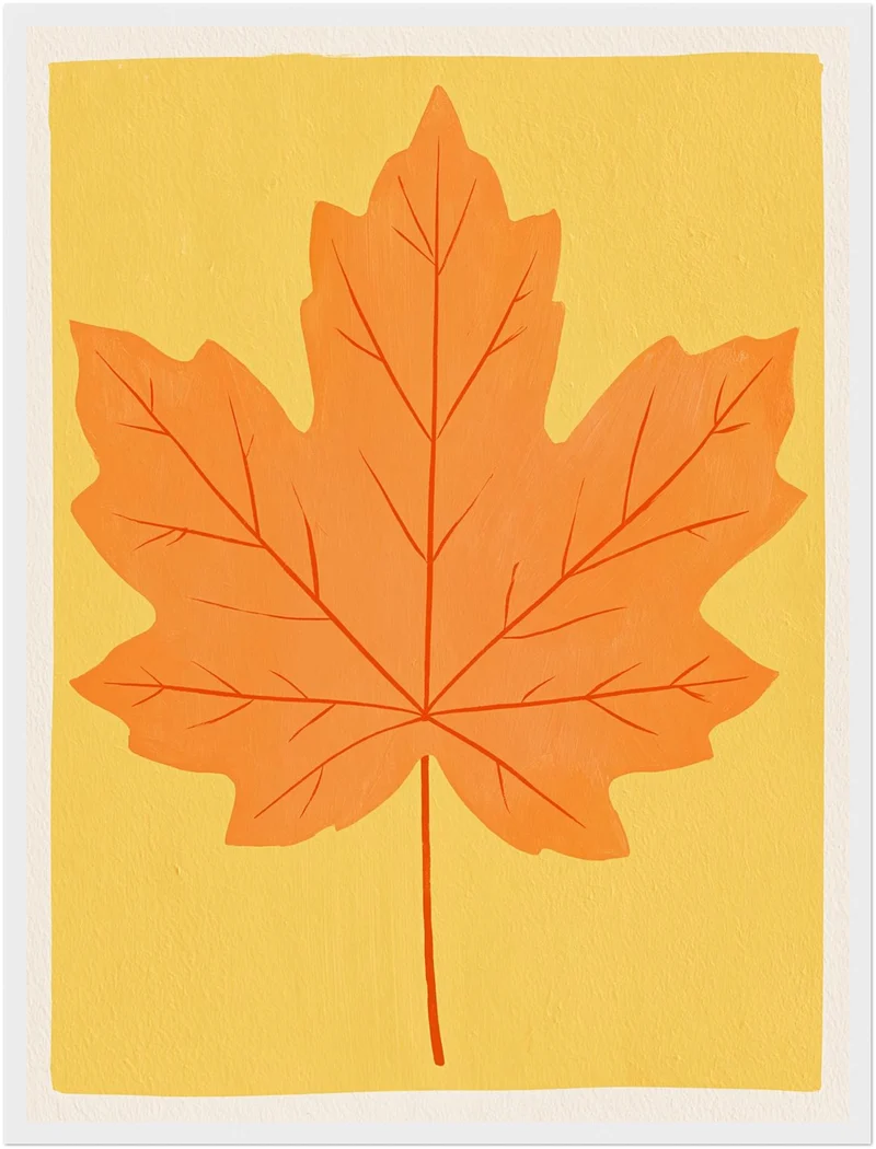 Goldenes Ahornblatt Herbst Poster