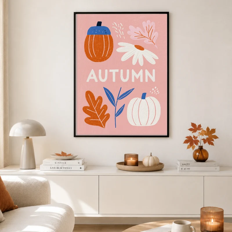Autumn Kürbis Collage Poster