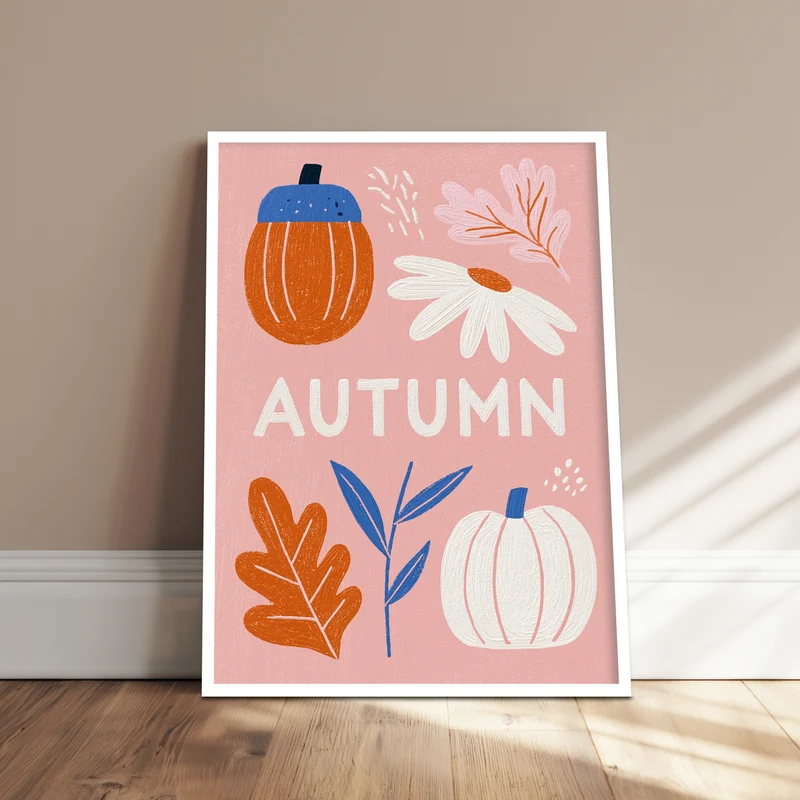 Autumn Kürbis Collage Poster