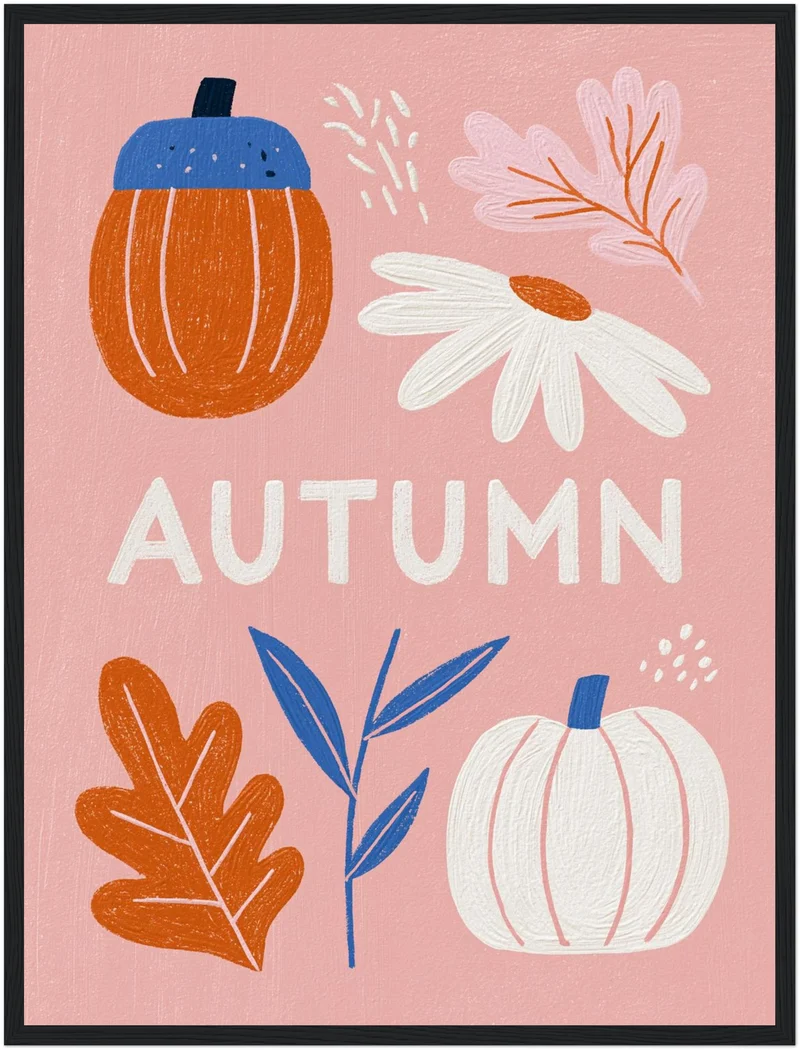 Autumn Kürbis Collage Poster
